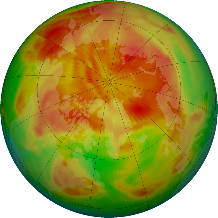 Arctic ozone map for 11 April 1986